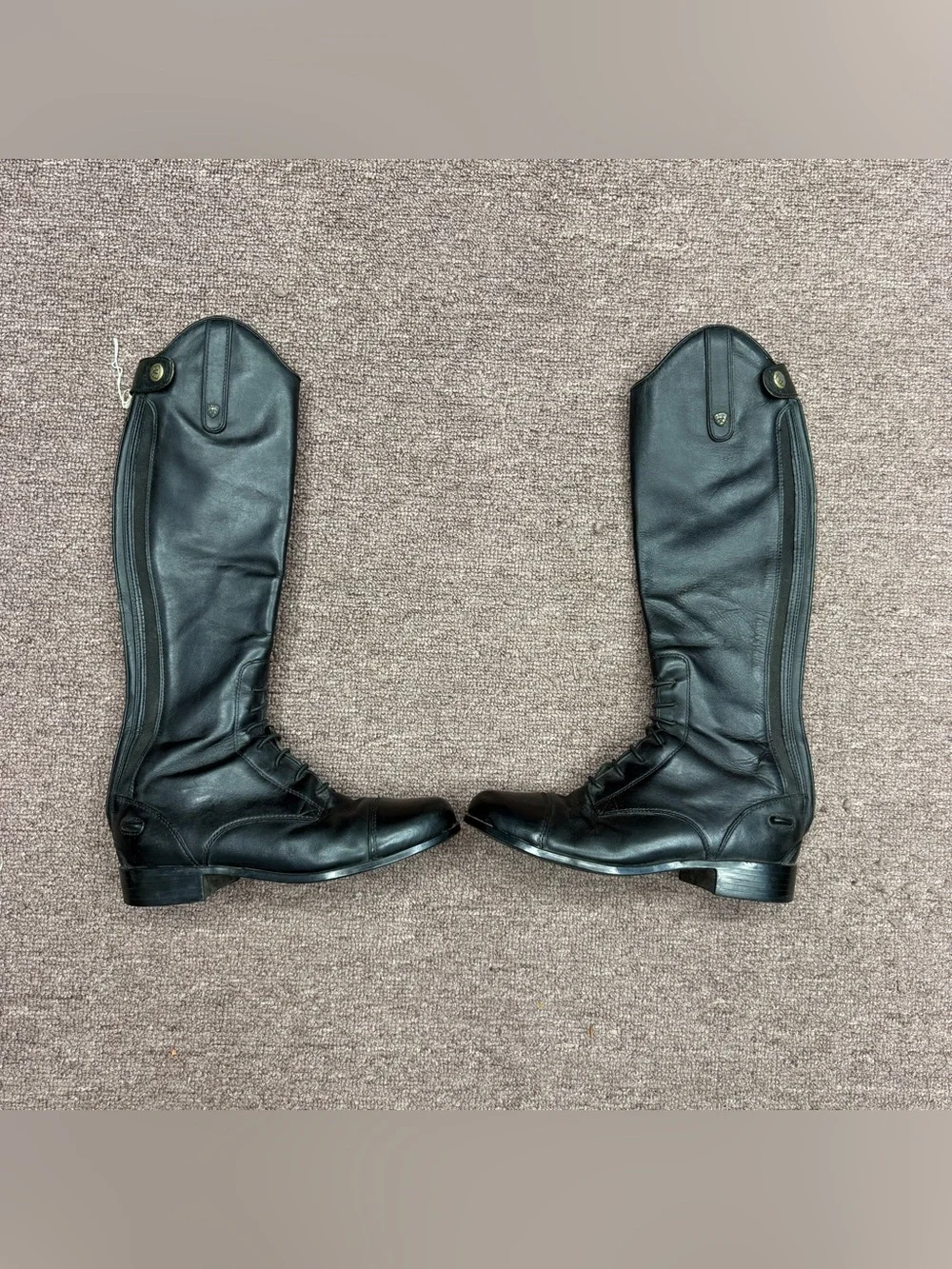 Child’s Size 4 XS Short Black Leather Ariat Horseback Riding Tall Boots. Good Co